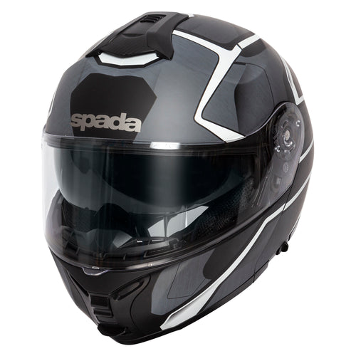 Spada Orion Motorcycle Helmet Matt Slate Black/White/Silver