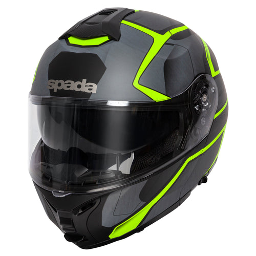 Spada Orion Motorcycle Helmet Matt Slate Black/Yellow