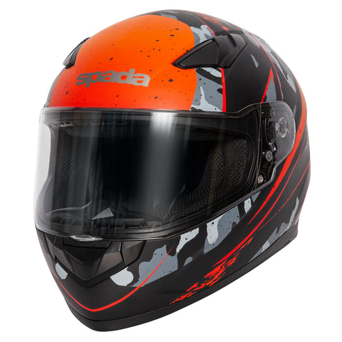 Spada Raiden Motorcycle Helmet - Camo Orange