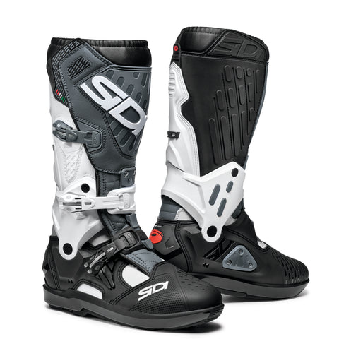 Sidi Atojo SRS Motorcycle Boots - White/Black/Grey