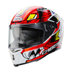 Caberg Avalon Giga White, Red and Yellow Motorbike Helmet