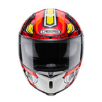 Caberg Avalon Giga White, Red and Yellow Motorbike Helmet