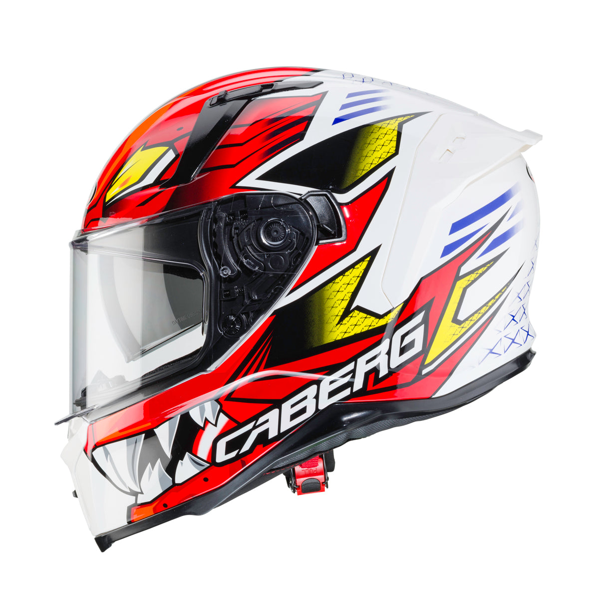 Caberg Avalon Giga White, Red and Yellow Motorbike Helmet