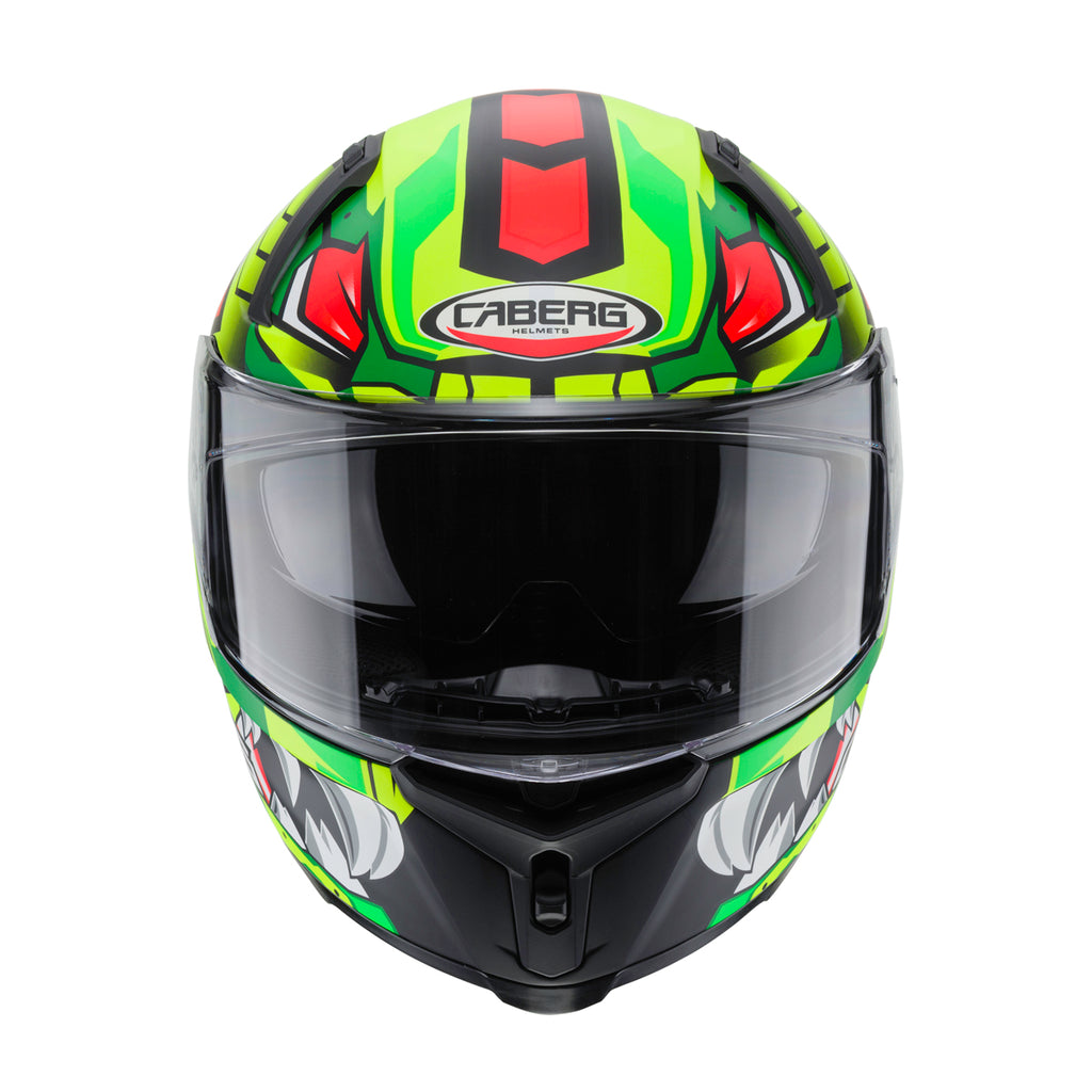 Caberg Avalon Giga Matt Black, Yellow Fluo and Red Fluo Motorbike Helmet
