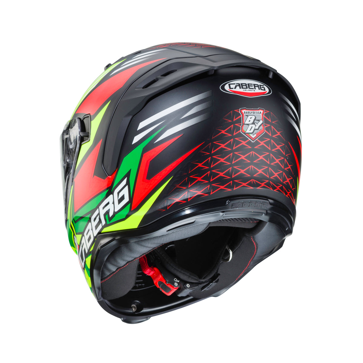 Caberg Avalon Giga Matt Black, Yellow Fluo and Red Fluo Motorbike Helmet