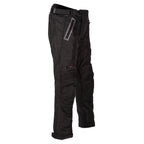 Black motorcycle pants on a white background