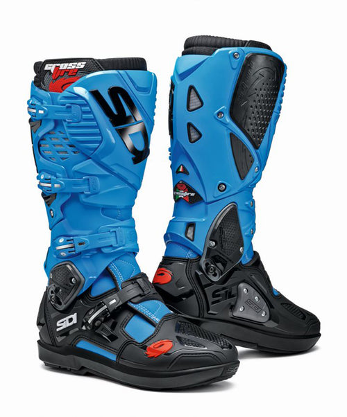 Sidi Crossfire 3 SRS Motocross Boots MX Enduro Light Blue/Black CE