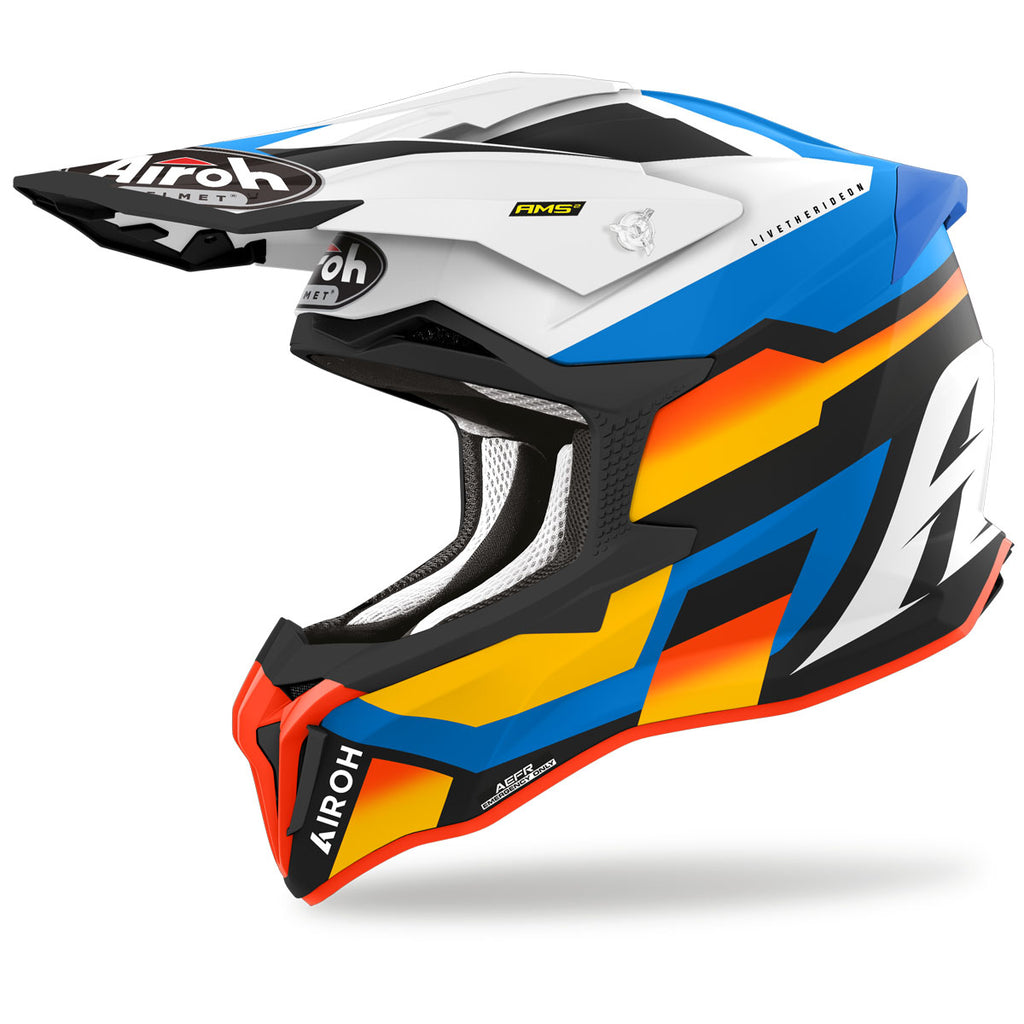 Airoh Strycker Glam Motorcycle Helmet - Blue Matt [22.06]