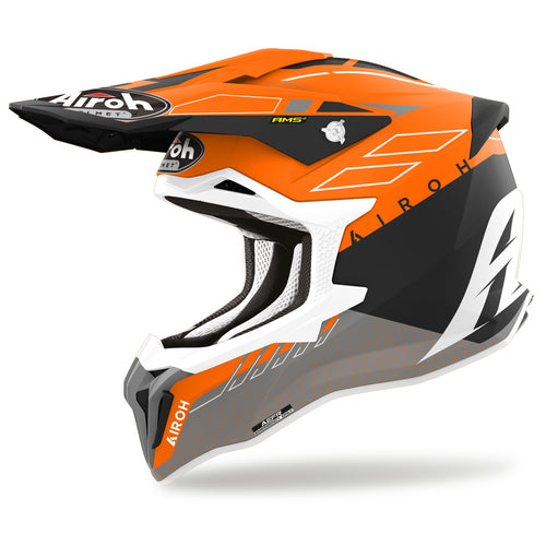 Airoh Strycker Skin Motorcycle Helmet - Orange Matt [22.06]