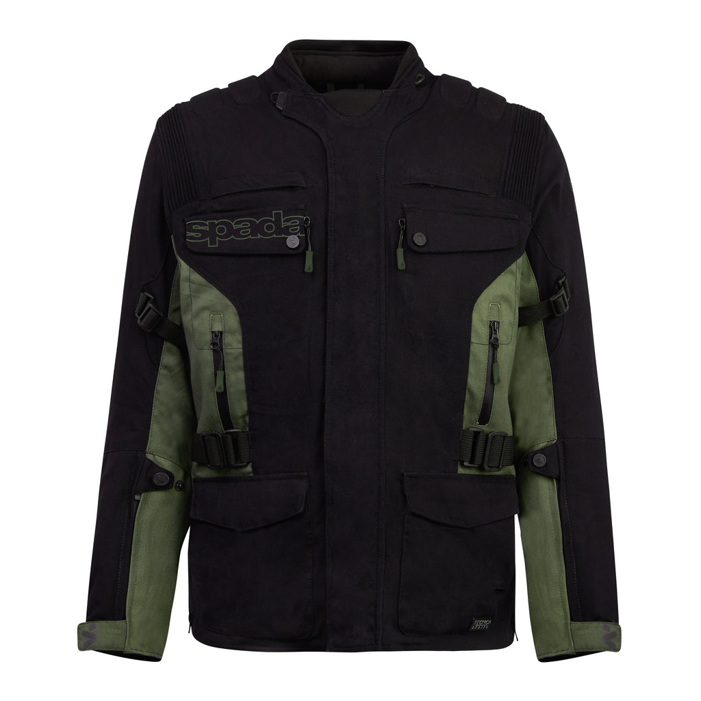 Spada Ascent V3 CE WP Motorcycle Jacket Black/Green