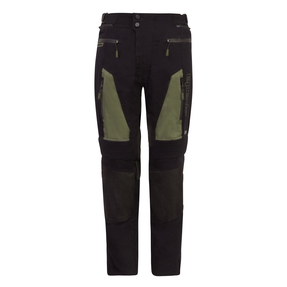 Spada Ascent V3 CE WP Motorcycle Trousers Black/Green Short Leg