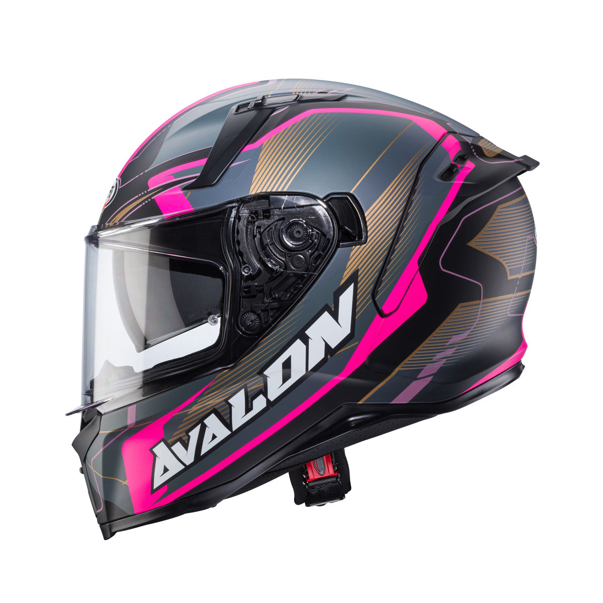 Caberg Avalon X Optic Matt Black, Grey & Fuchsia Motorbike Helmet