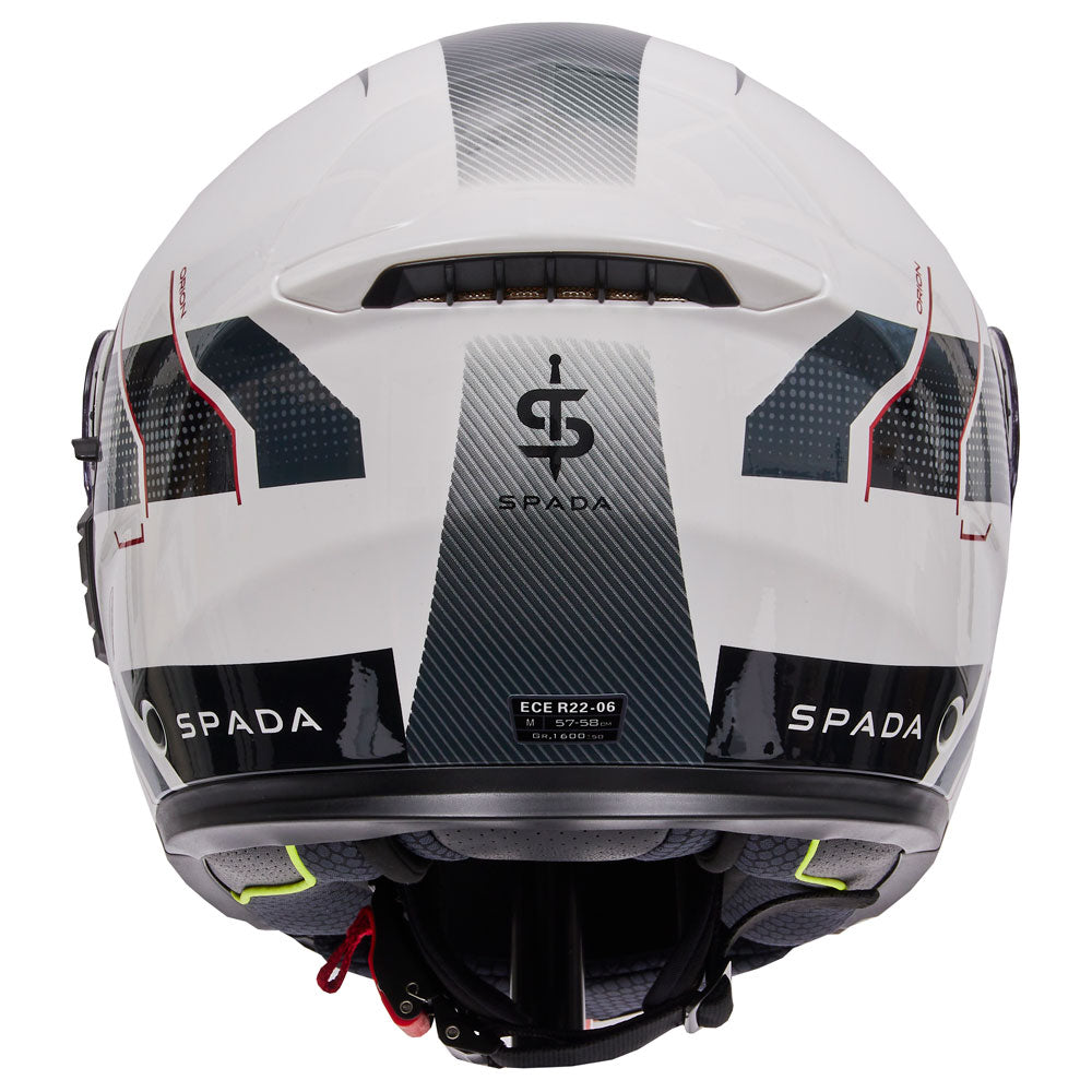 Spada Orion 2 Element Motorcycle Helmet White/Grey/Red
