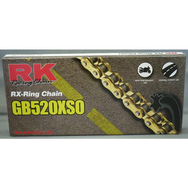 RK GOLD Motorcycle Chain GB520XSO/Z1 X 116 CB GSX FZS ZZR CBR