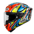 Shoei X-SPR Pro Daijiro TC-1 full face motorcycle helmet in red white and black tribute graphic